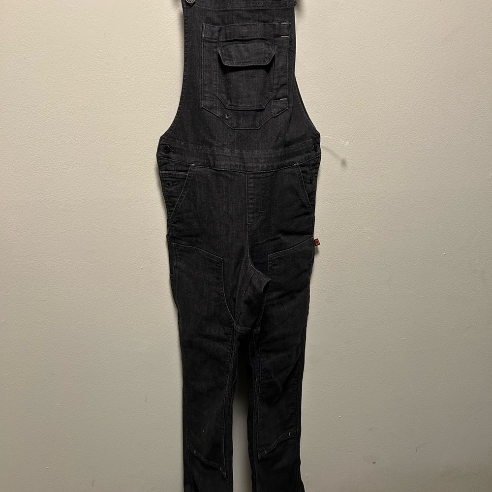 Dovetail Black Denim Overalls